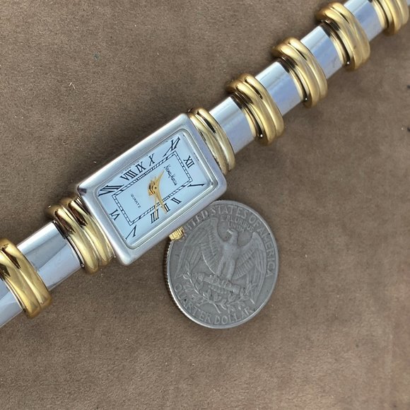 NEIMAN MARCUS 2 Tone Quartz Ladies Watch 7 inch - Picture 3 of 8